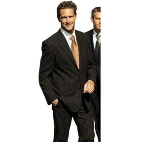 $1295 SLK9 Brown With Smooth Stripe ~ Pinstripe 2 Buttons Men'S Dress Rayon Fabric 2 Piece Cheap Priced Business Suits Clearance Sale For Men main image 0