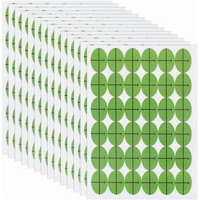 1296 Pcs Green Embroidery Target Stickers 3/4x1/2 Inch Oval Machine Embroidery Placement Sticker for Sewing Layout Planners Scrapbooking Fabrics (36 Sheets 36 Pcs/Sheet) Green