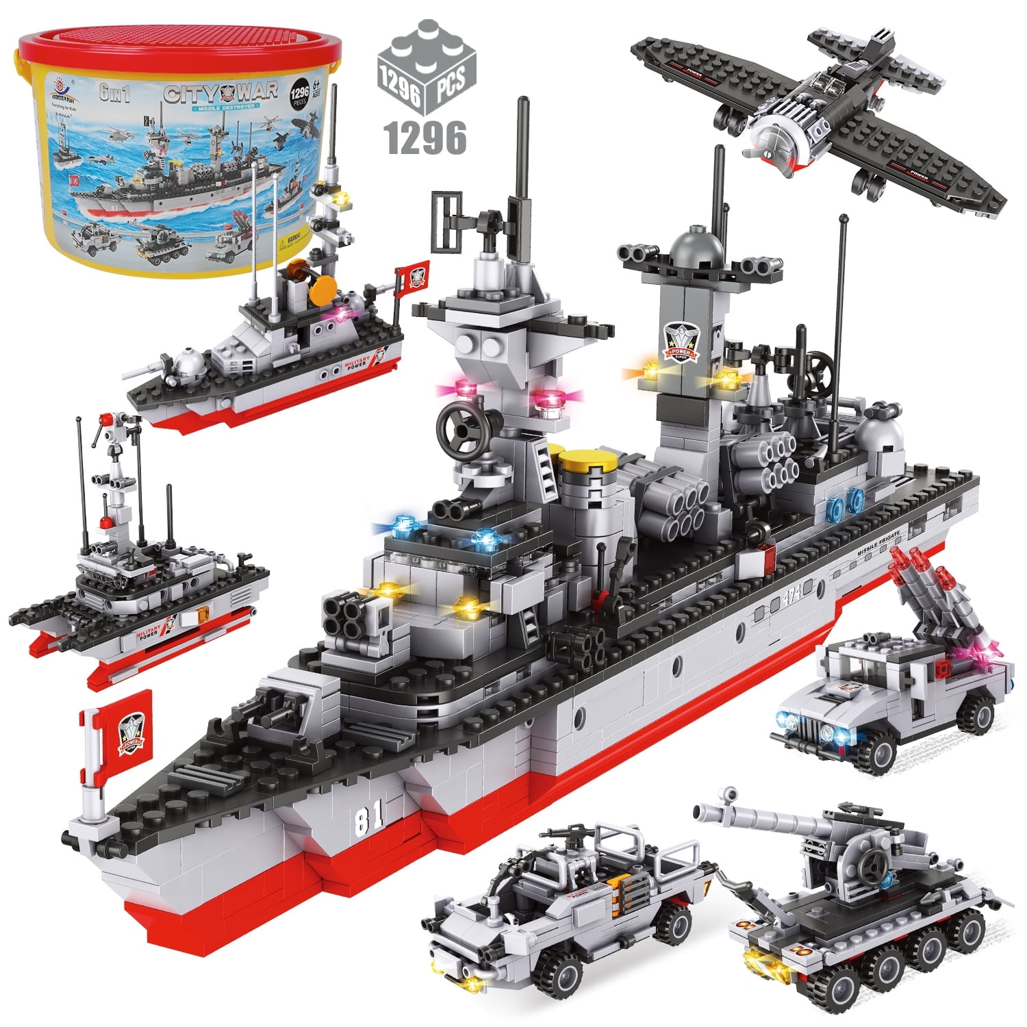 Free Shipping! EP EXERCISE N PLAY 1296-Piece Aircraft Carrier
