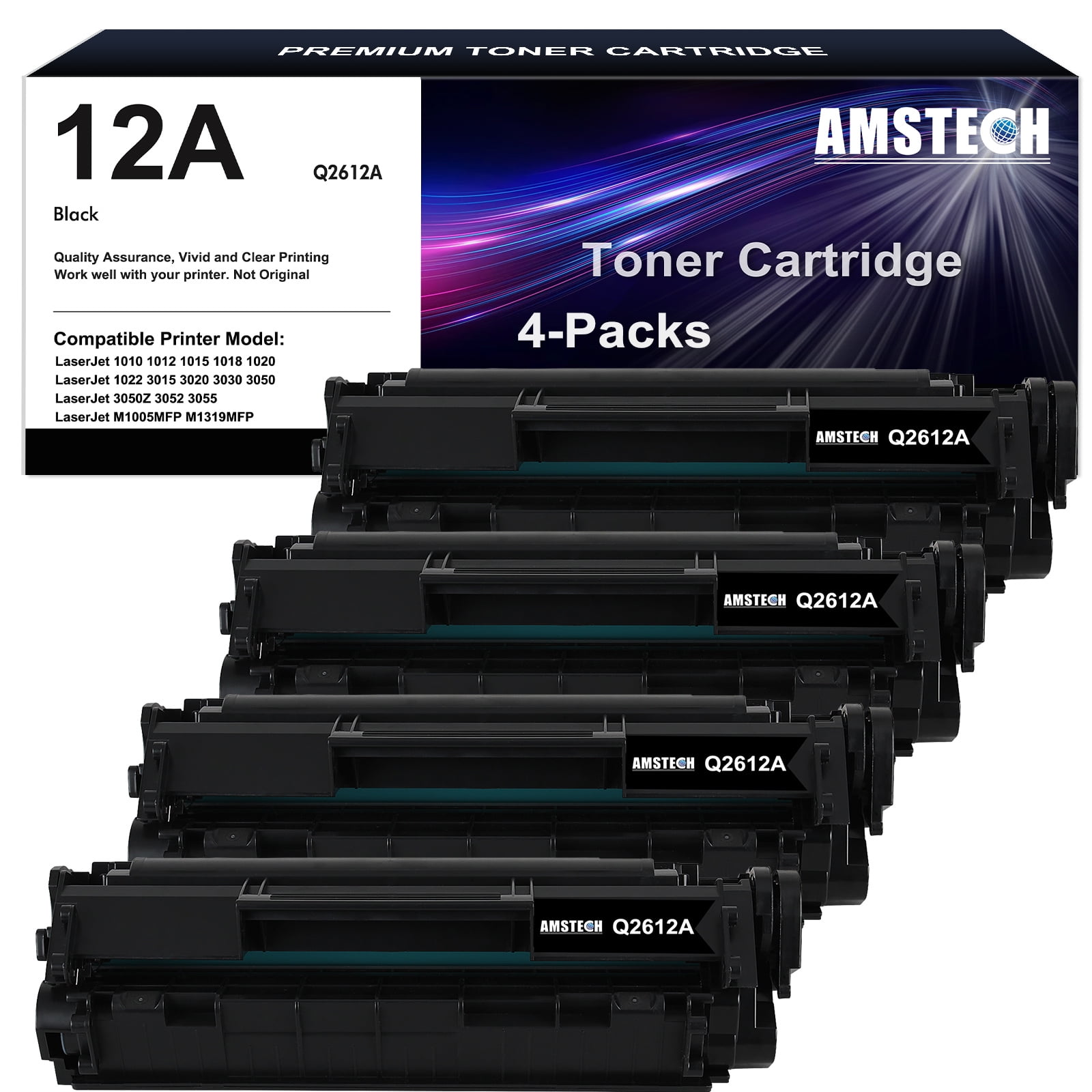 12A 1022 Compatible Toner Black Ink Cartridge for HP 12A Q2612A 1020 ...