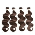thumbnail image 1 of 12A Brown Human Hair Bundles Body Wave 4 Pcs - 100% Unprocessed Brazilian Virgin Hair Extensions Chocolate Brown Bundles 100 gram Each Bundle Human Hair 4# Color 16 18 20 20 inch, 1 of 8