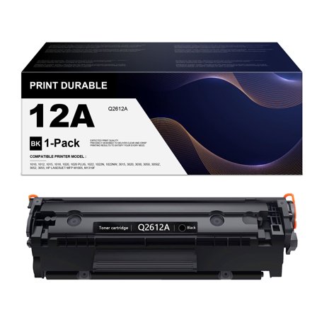 12A Q2612A Toner Cartridge Black-1 Pack 12A Q2612A Toner Compatible for HP 1020 1022 1022n 1010 Printer