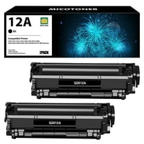 12A Toner Cartridges Compatible for HP 12A Q2612A 1020 LaserJet 1012 1018 1020 1022 1010 1015 3015 3020 3030 3050 3050Z 3052 3055 M1005 M1319 MFP Printer Ink, 2 Pack Q2612D
