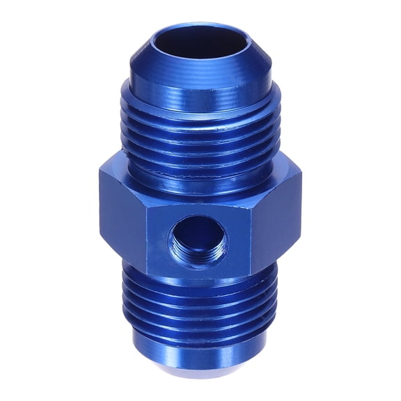 12AN-12AN Male Fuel Fitting, Fit 3/4" Hole 2.32" Length Aluminum Straight Male Union Coupler Connector Fuel Hose Adapter for Automotive, Blue