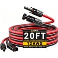 thumbnail image 1 of 12AWG Solar Extension Cable Kit, 20FT Red + 20FT Black Wire with Male and Female Connectors, 1 of 7