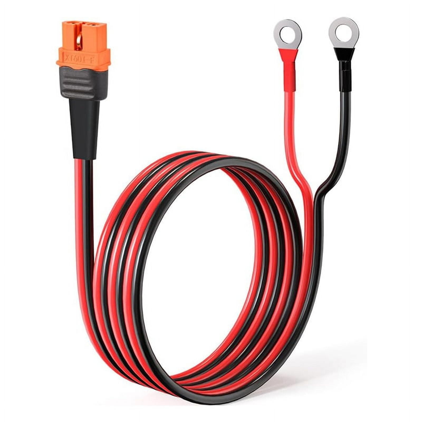 12AWG XT60i Female to O Ring Connector with Tinned Wire,for RC Battery Solar Portable Power Station & Pane