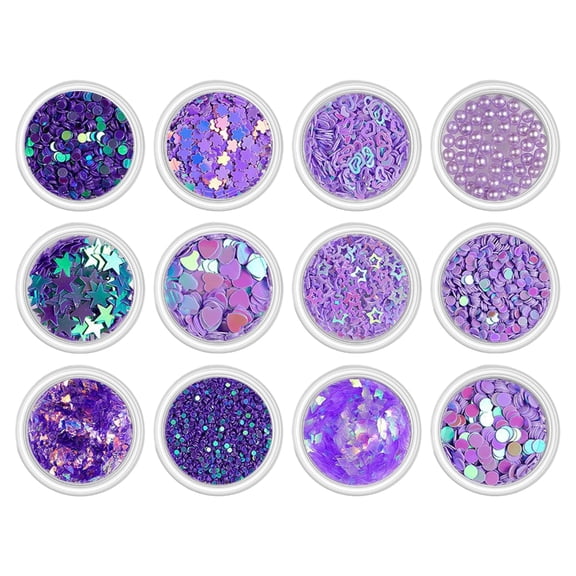 12Box Butterfly Flower Bear Nails Art 3D Nail Charms Various Shapes and Colors