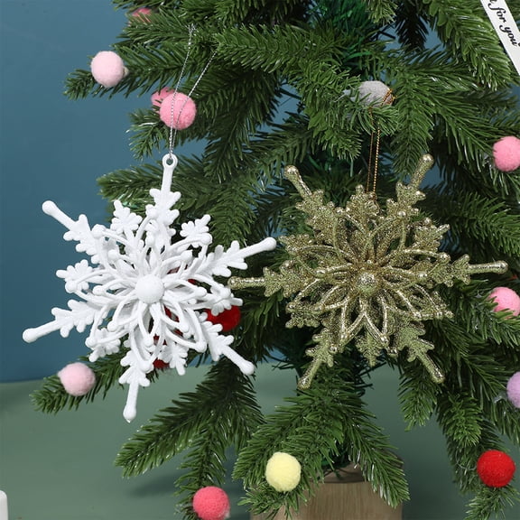 12CM Snowflake Ornaments, Christmas Flash Pendant, Tree Decoration, Glowing Design + Eye-Catching Look, Holiday Decor, Perfect for Families, Window Display, Festive Décor | Seasonal Accessories, Wint