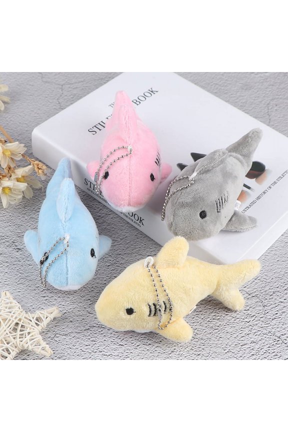 12CM key chain gift shark plush stuffed toy doll mini pendant plush toys