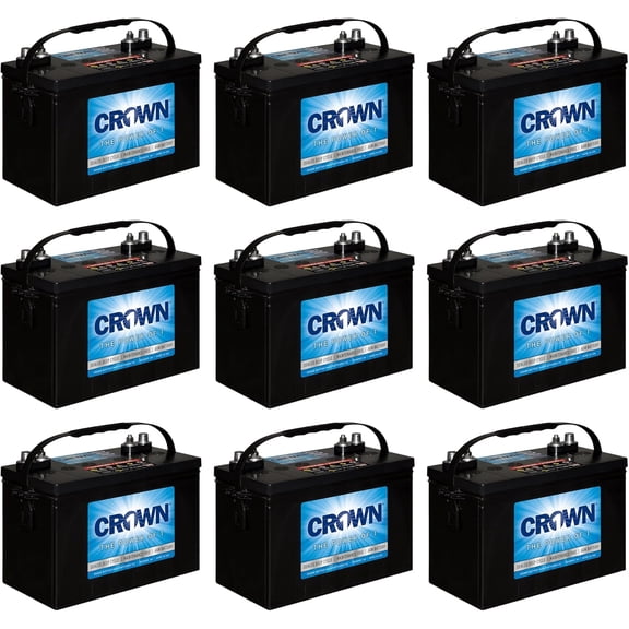 12CRV100 12V AGM Sealed Deep Cycle Battery Group 27 98Ah @ 20Hr Maintenance Free Marine, RV, Solar & Backup Power 9 Pack