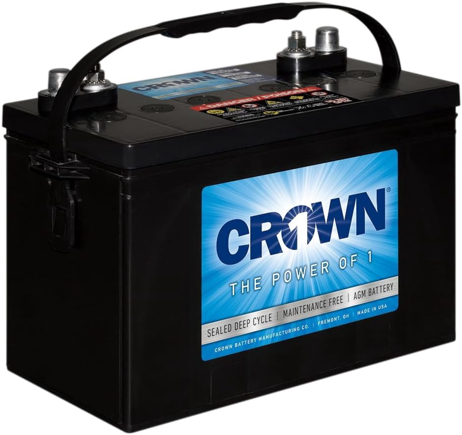 12CRV100 12V AGM Sealed Deep Cycle Battery – Group 27 – 98Ah @ 20Hr ...