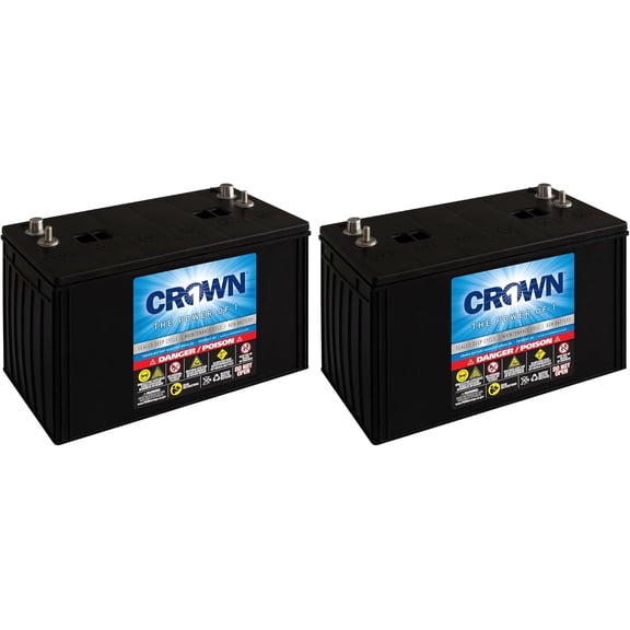 12CRV110 12V AGM Sealed Deep Cycle Battery Group 31 110Ah @ 20Hr Maintenance Free Marine, RV & Backup Power (Pack of 2)