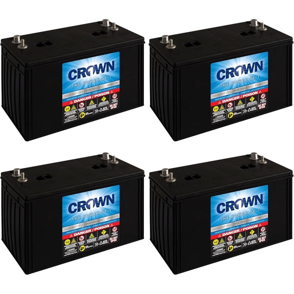 12CRV110  12V AGM Sealed Deep Cycle Battery  Group 31  110Ah @ 20Hr  Maintenance Free  Marine, RV & Backup Power (Pack of 4)