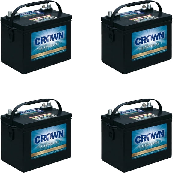 12CRV80 12V AGM Sealed Deep Cycle Battery Group 24 80Ah @ 20Hr Maintenance Free Marine, RV & Backup Power (Pack of 4)