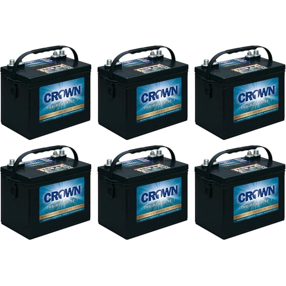 12CRV80  12V AGM Sealed Deep Cycle Battery  Group 24  80Ah @ 20Hr  Maintenance Free  Marine, RV & Backup Power (Pack of 6)