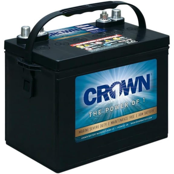 12CRV80 12V AGM Sealed Deep Cycle Battery  Group 24  80Ah @ 20Hr  Maintenance Free  Marine, RV & Backup Power