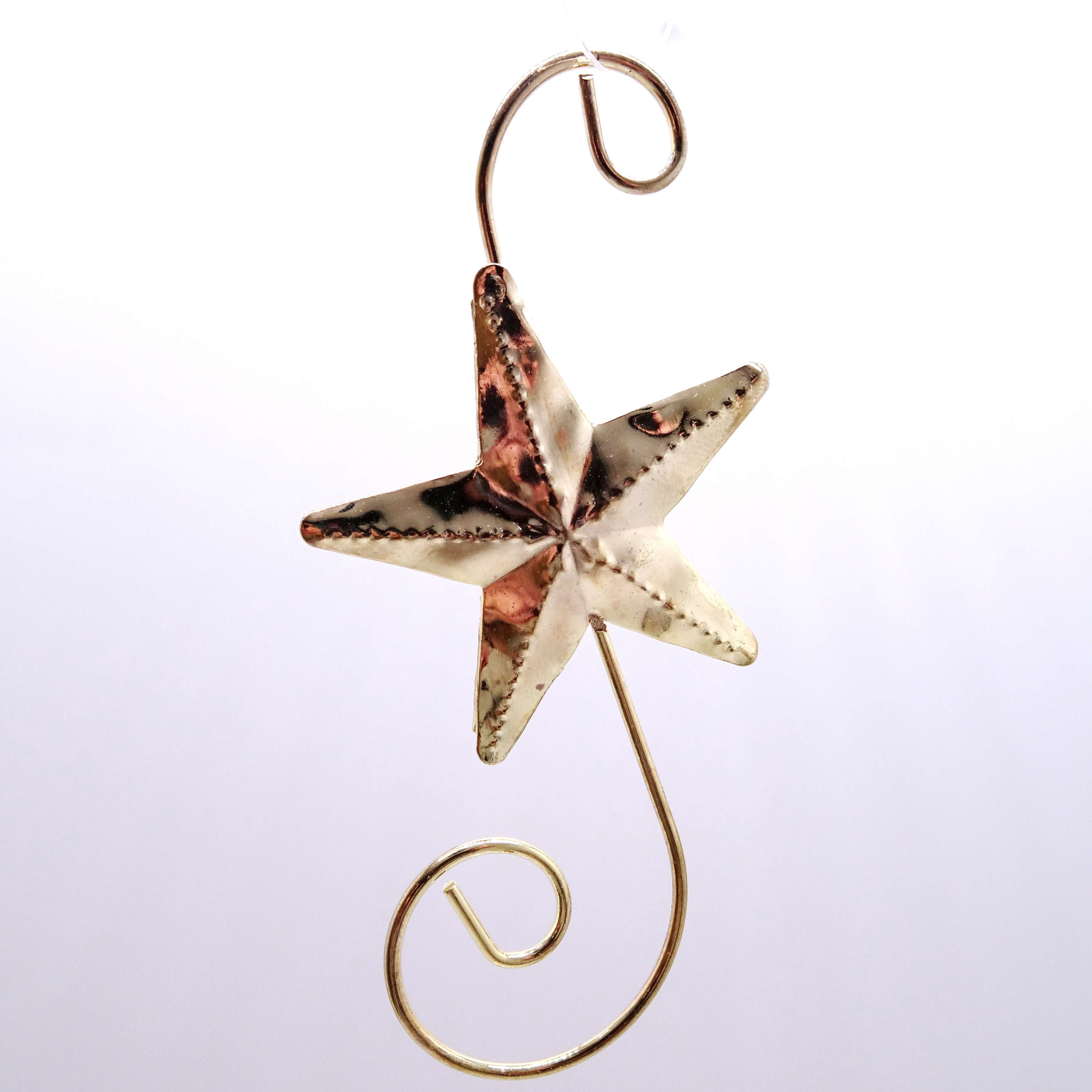 Gold Star Christmas Ornament Hooks, 3", 12 Count, by Holiday Time