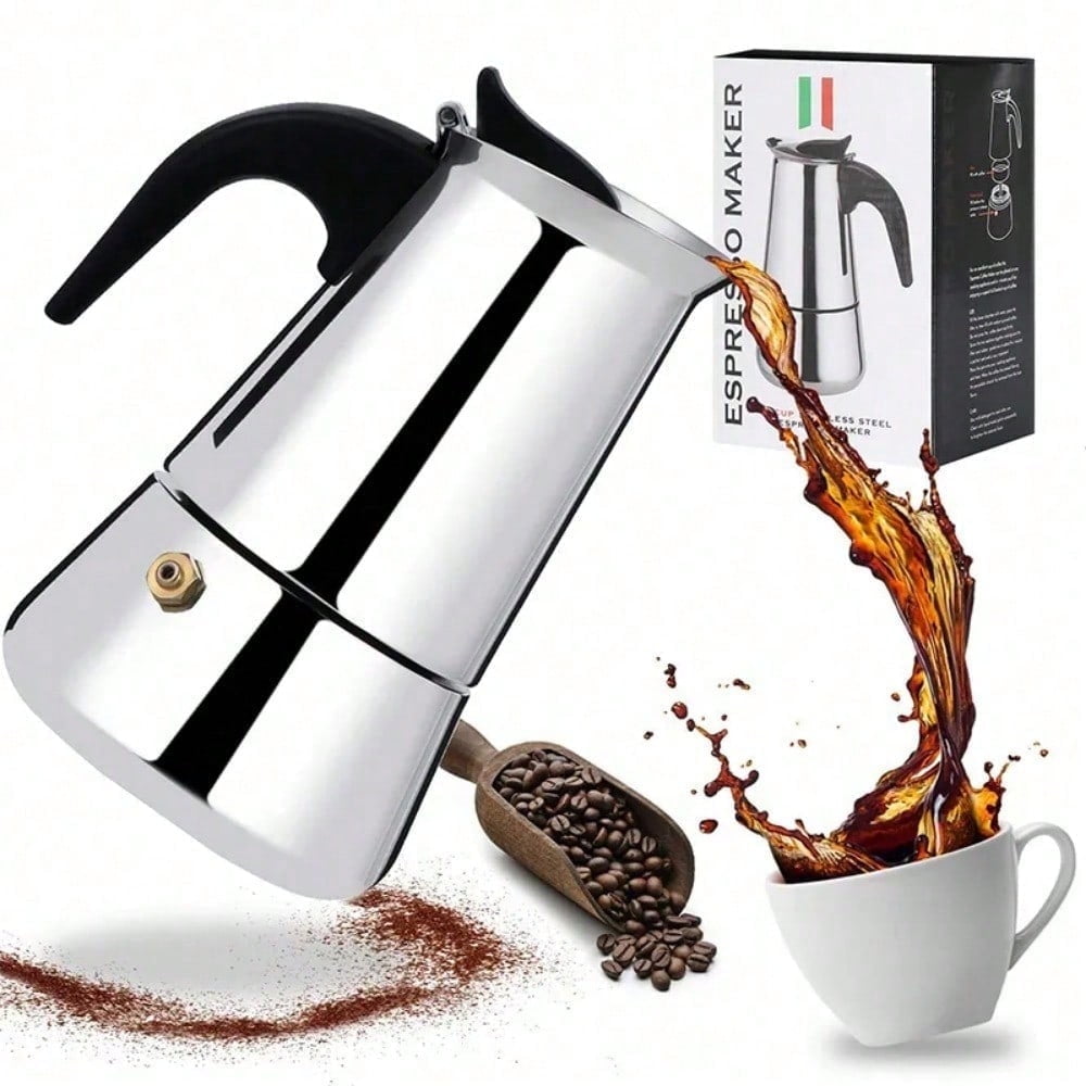 12Cup Coffee Maker Stainless Steel Espresso Maker 600ML Moka Pot Espresso  Maker For Home Kitchen Camping Coffee Pot Back To School - Walmart.com