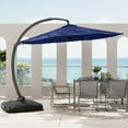 thumbnail image 1 of 12FT Cantilever Patio Umbrella with Base Included, Large Cantilever umbrella with 360°Rotation, Heavy-Duty Offset Outdoor Umbrella for Patio,Pool,Garden and Backyard (Navy Blue), 1 of 12
