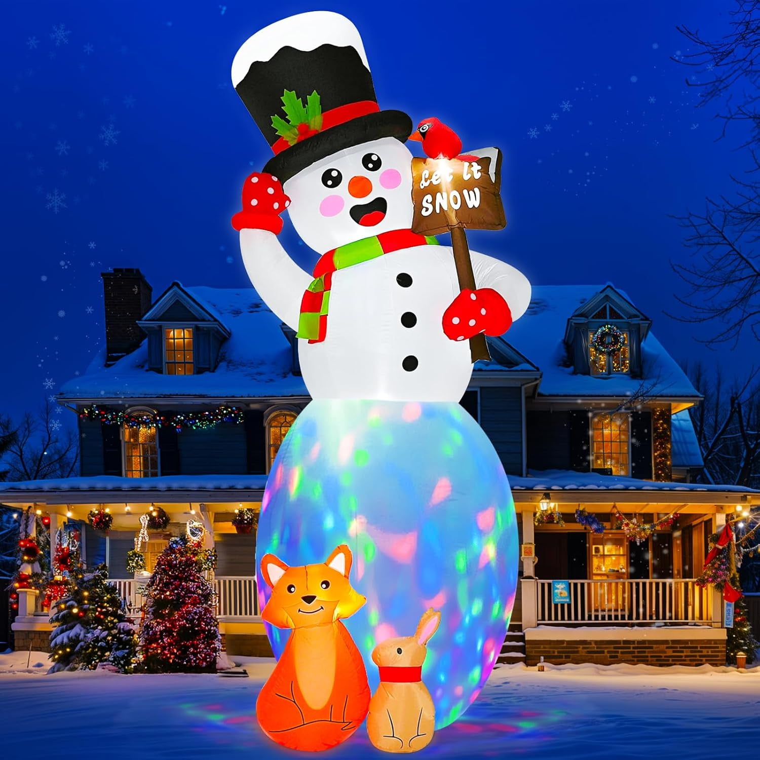 12FT Christmas Inflatables Outdoor Decoration, Giant Inflatable Snowman