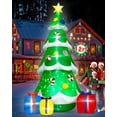 thumbnail image 1 of 12FT Christmas Tree Inflatables, Giant Blow Up Christmas Tree with Boxes, Lighted Up Xmas Inflatables with Rotating Snowflake Lights for Xmas, 1 of 9