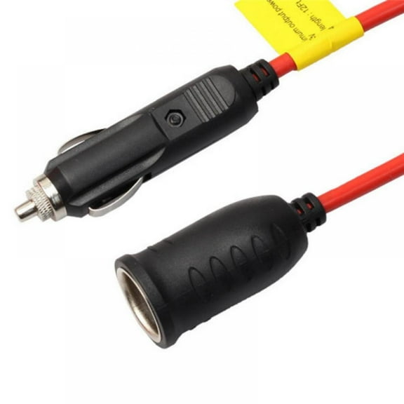 12FT Cigarette Lighter Extension Cord - Car Charger Socket Adapter Receptacle Extender Lead Cable Wire 12V/24V Male to Female