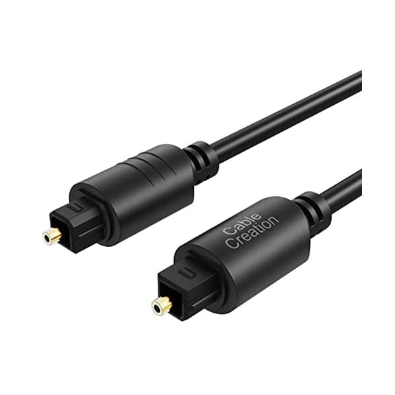 12FT Digital Optical Audio Cable, Toslink Cable Male to Male Digital Optical Cable with Gold-Plated Connector for Home Theater, Sound Bar, VD/CD Player,Blu-ray Players &More