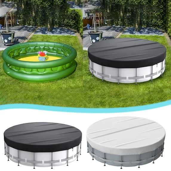 12FT Above Ground Pool Cover, Solar Pool Cover for Above Ground Pools, Outdoor Round Swimming Pool Cover,CircularMetal Prism Frame Swimming Pool Specific Pool Cover