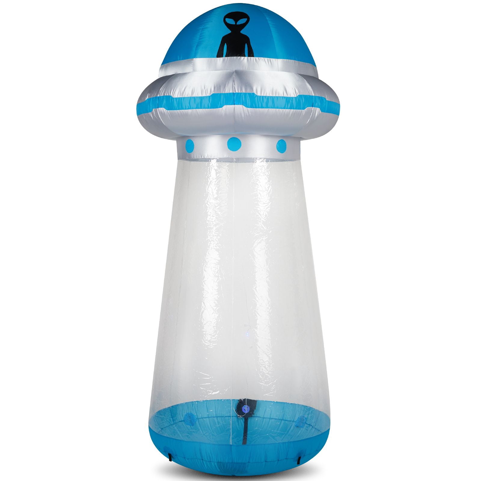 8.8FT Halloween Inflatable UFO Yard Decoration with Stand Inside Design LED Lights for Party