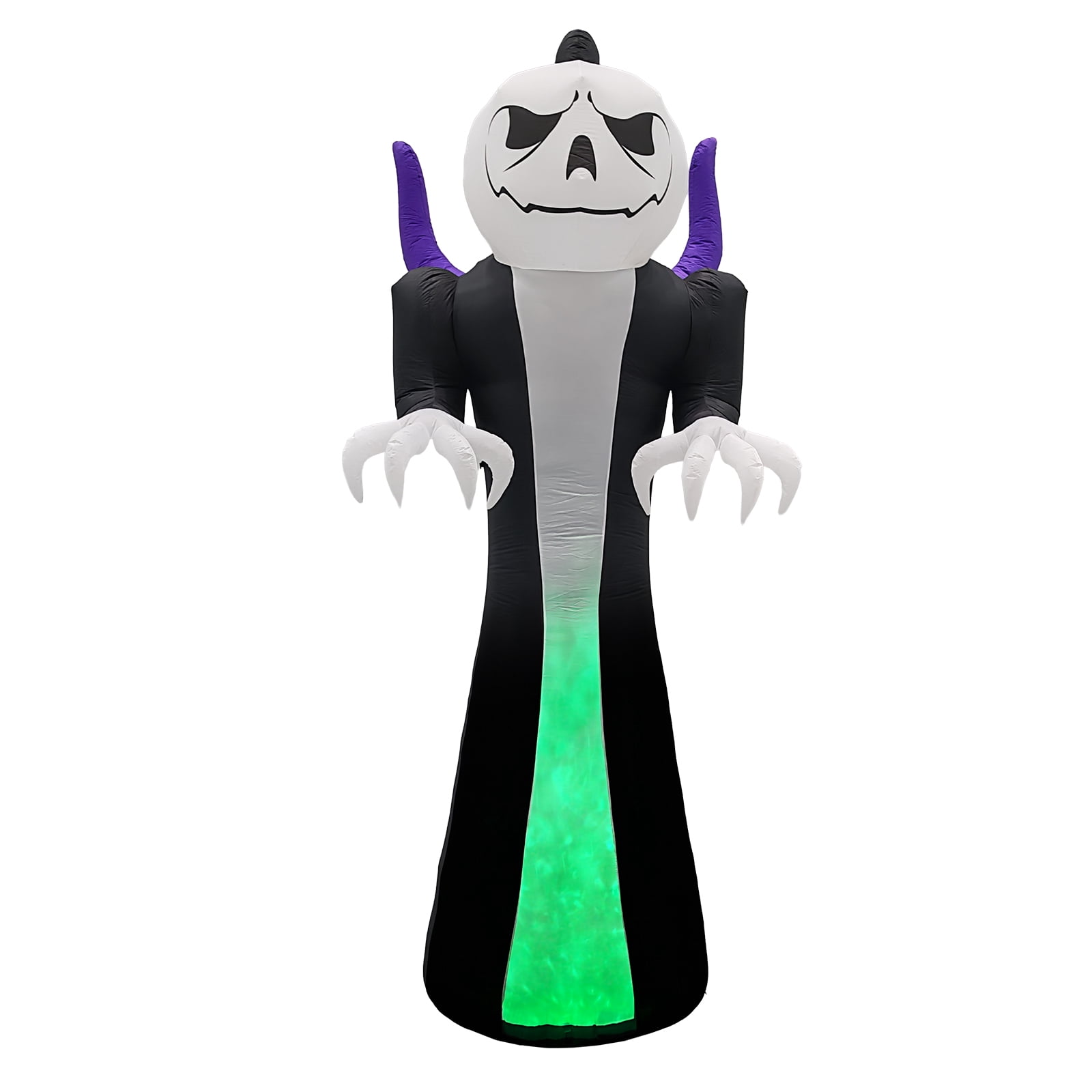 12FT Halloween Inflatable Grim Reaper with Jack-O-Lantern Pumpkin Head