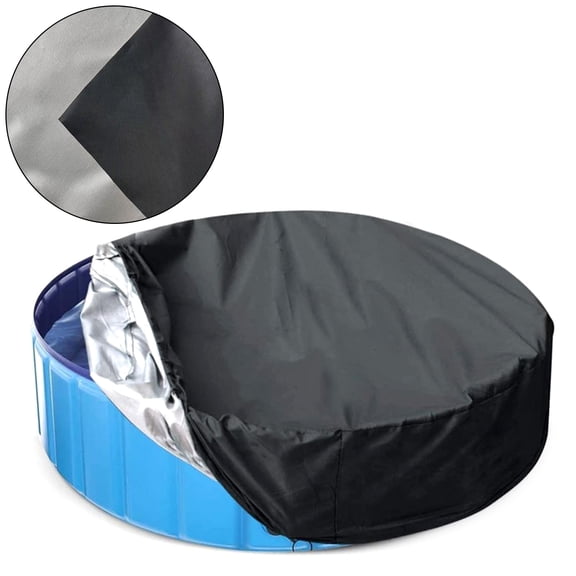 12FT Heavy Duty Round Cover, Oxford Fabric with Windproof Ropes for Outdoor Swimming Pools