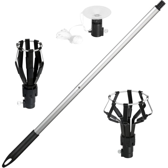 12FT Light Bulb Changer for High Ceilings, Light Bulb Remover Tool High Ceiling,Light Extension Pole Changer with Baskets and Suction Cup