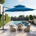 thumbnail image 1 of 12FT Offset Cantilever Umbrella Patio Umbrella with 360° Rotation & Adjustable Tilt, 1 of 10