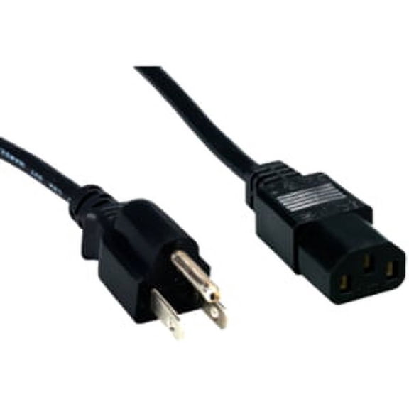 12FT STANDARD PC POWER CORD BLACK STANDARD SERIES LIFETIME WARR