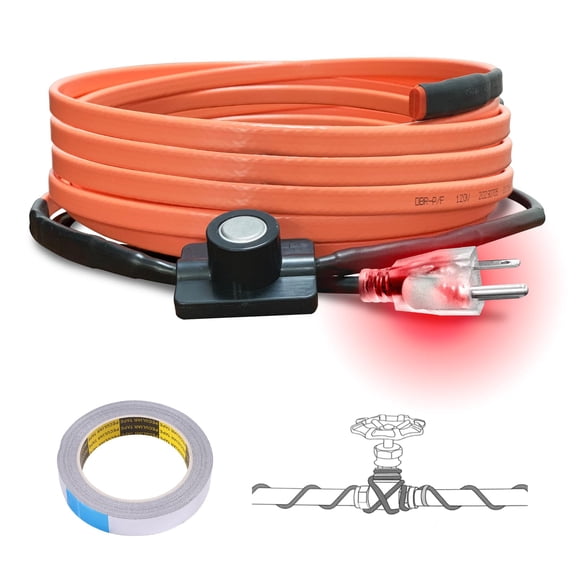 12FT Self-Regulating Trace Cable Heat Tape For Water Pipe Freeze Protection
