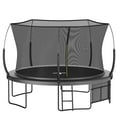 thumbnail image 1 of 【LuckyNote】12FT Springfree Trampoline - No-Gap Zip Net, Bungee Cords (Silent, Safe) | Fiberglass Poles, UV-Tested Mat, 1 of 11