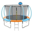 thumbnail image 1 of 12FT Trampoline for Kids and Adults with Safe Enclosure Net, SEGMART Round Recreational Trampoline with Basketball Hoop, Upgrade Outdoor Trampoline with Ladder for Backyard Park, Orange, 1 of 10