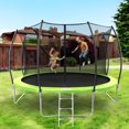 thumbnail image 1 of 12FT Trampoline, Outdoor Trampoline with Enclosure Net and Ladder, Recreational Trampoline for Kids Adults Outdoor and Backyard, Capacity 400 lbs, 1 of 8
