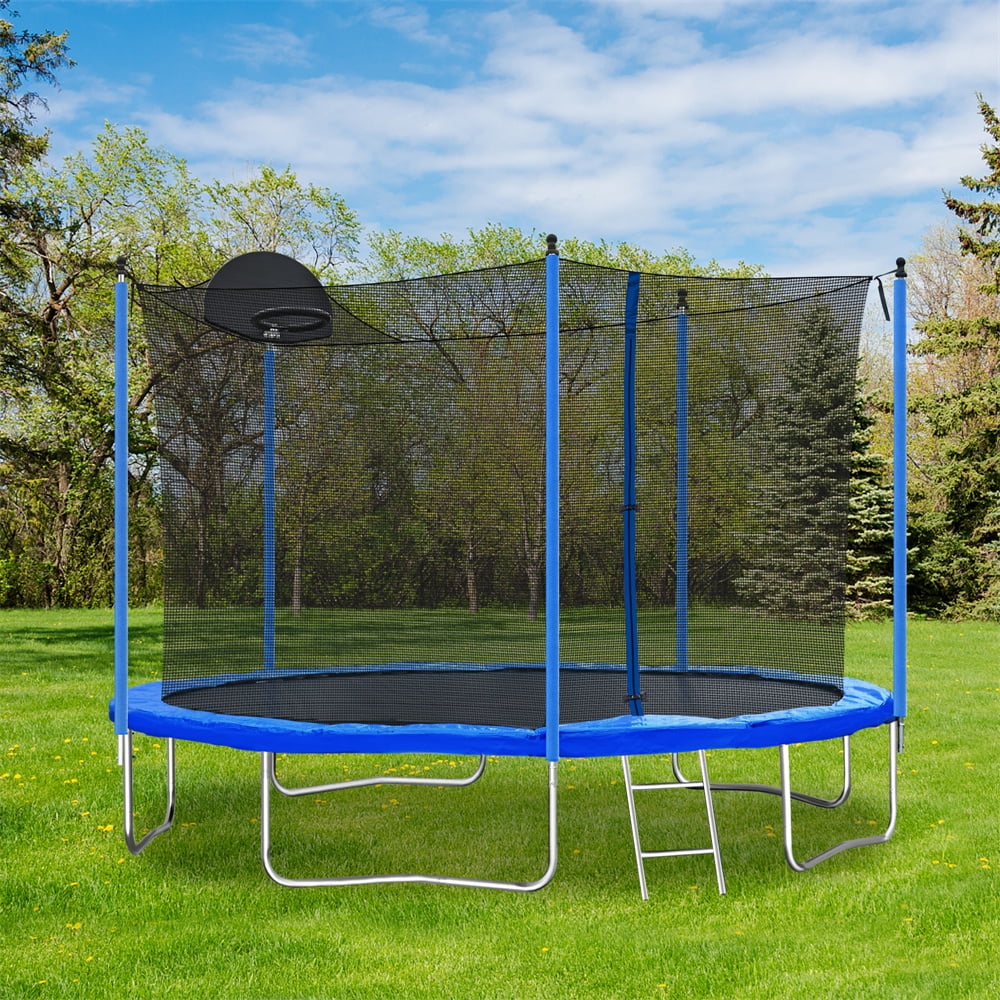 Trampoline safety outlet enclosure