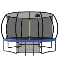 12FT Trampoline with Enclosure Recreational Trampolines with Ladder - Gift for KIds- Outdoor Trampoline for Kid Adults