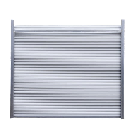12FT x 10FT Electric Roll-Up Garage Door, 110V Automatic Roller Shutter Door with 80N·m Motor, Galvanized Steel Rails for Carport, Barn & Storage Shed
