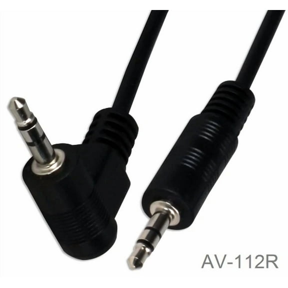 12Ft 3.5Mm (1/8") Trs Stereo Male To Right-Angle Male Mp3/Mobile/Aux Audio Cable