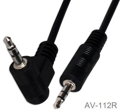 12Ft 3.5Mm (1/8") Trs Stereo Male To Right-Angle Male Mp3/Mobile/Aux Audio Cable