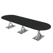 14' Modular Racetrack Conference Table With Square Bases Power Units ...
