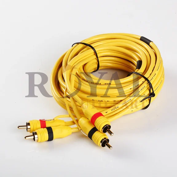 12Ft Yellow Rca Male To Male Audio Cable Amplifier Automotive