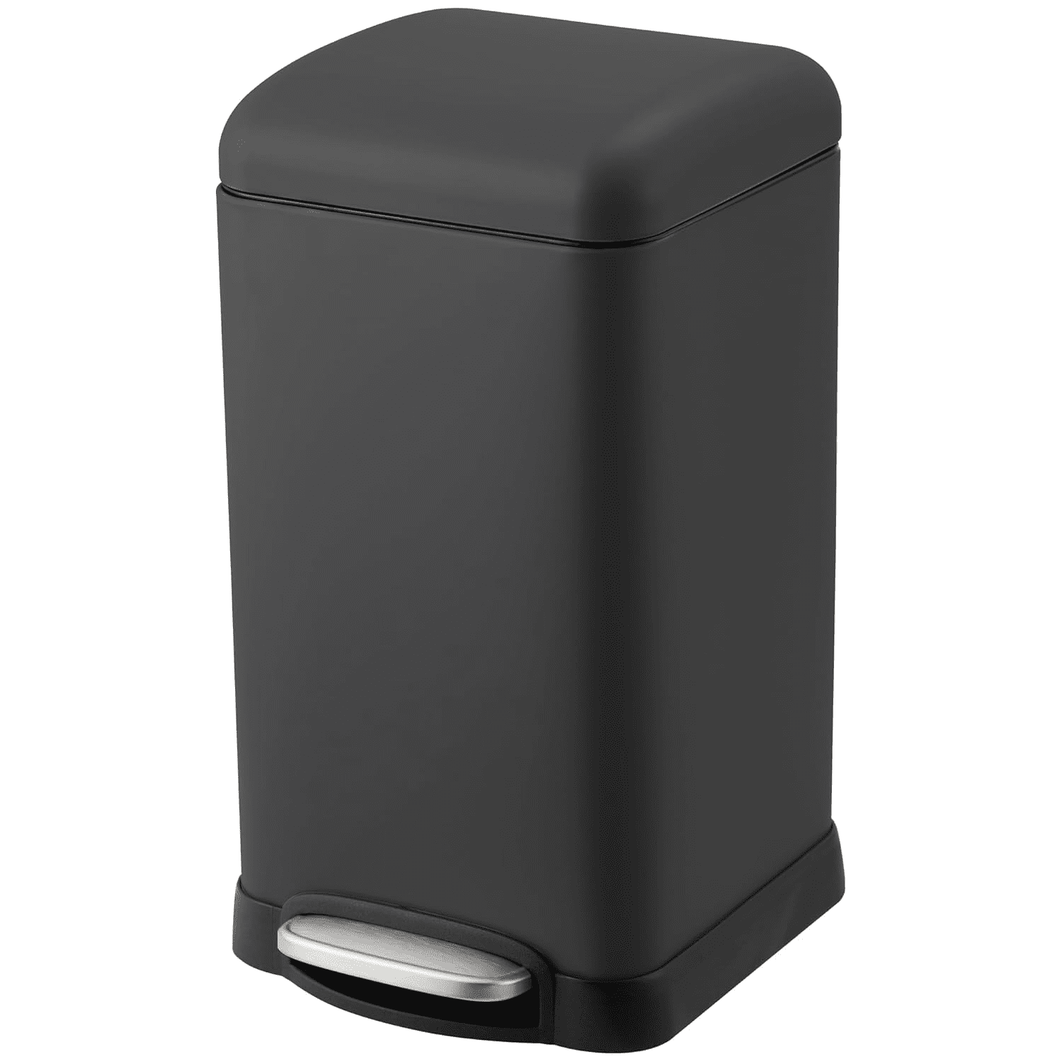 12Gallon Step Trash Can with Soft-Close Lid,Stainless Steel Garbage Bin with Removable Inner Bucket for Kitchen,Home,Office
