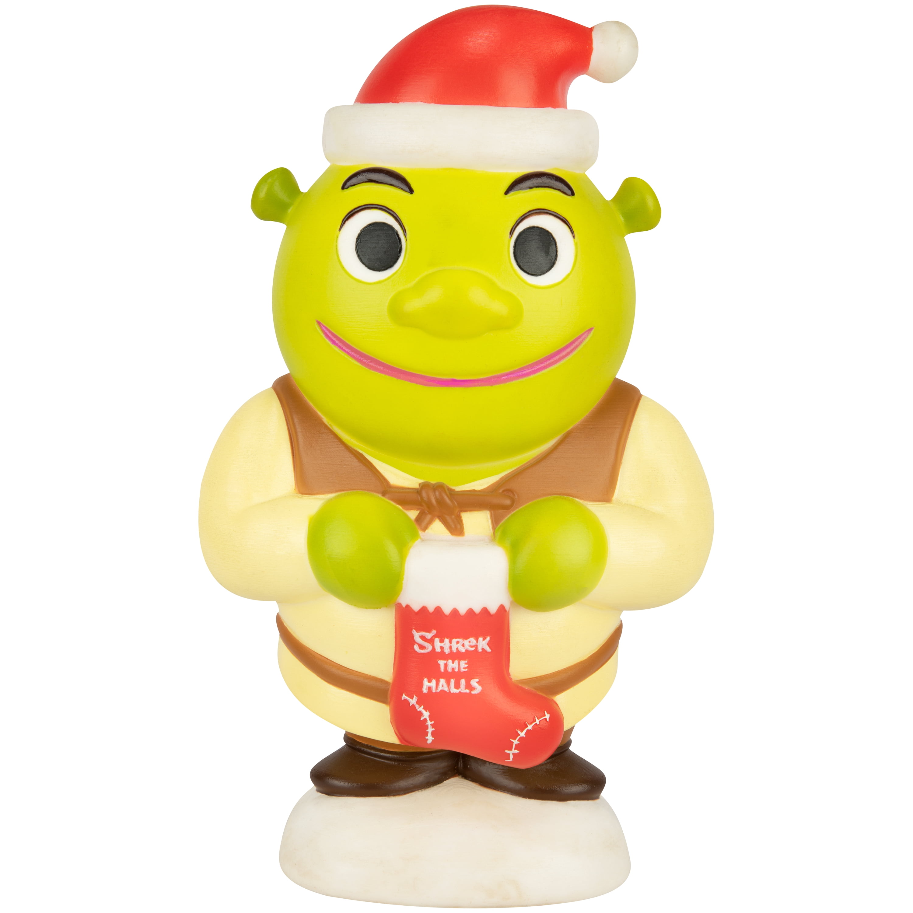 Christmas Lighted Outdoor Decor for Garden & Patio Blow Mold Shrek with Stocking Universal 12 in