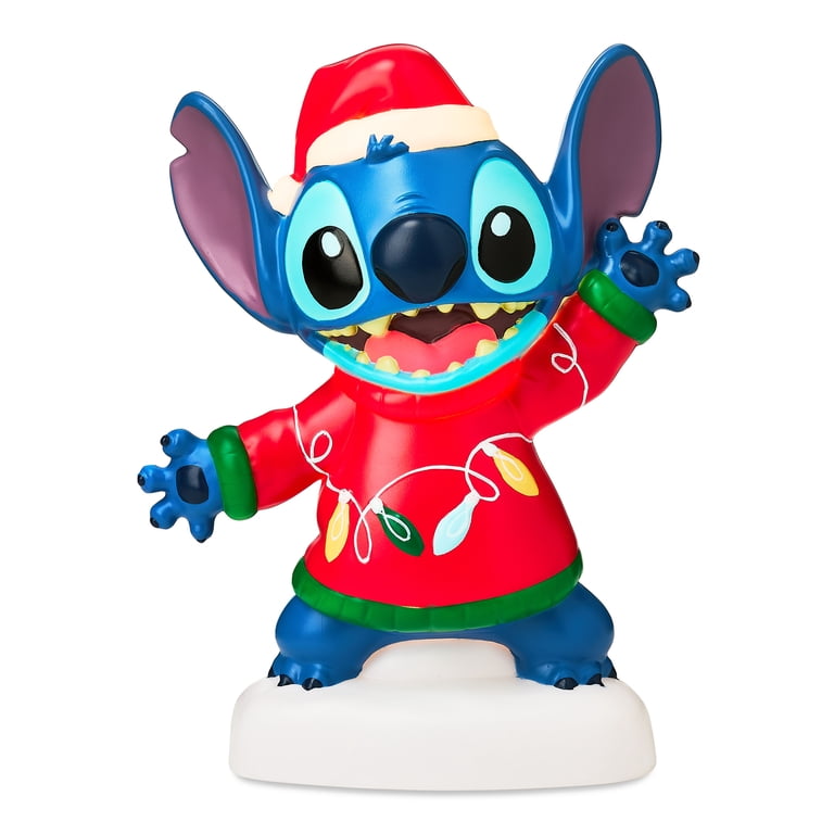 Christmas LED Blow Mold Stitch in Christmas Lights Sweater Disney