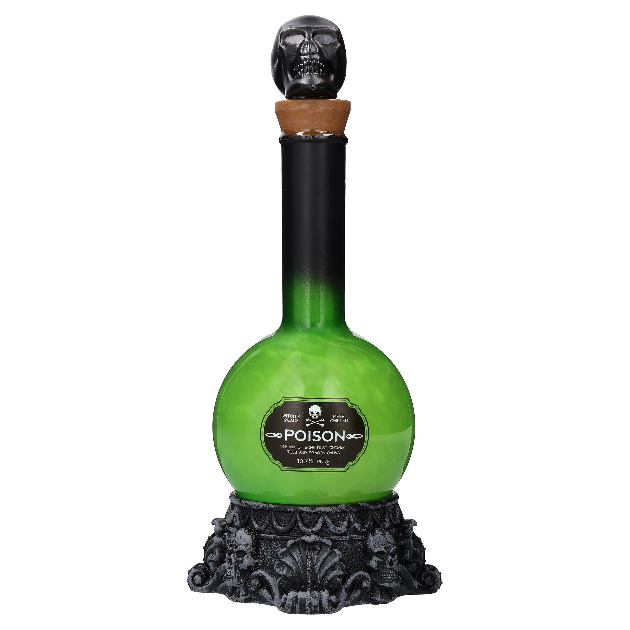 Light-Up Poison Bottle Tabletop Decoration, Green, 12", Halloween by Way To Celebrate