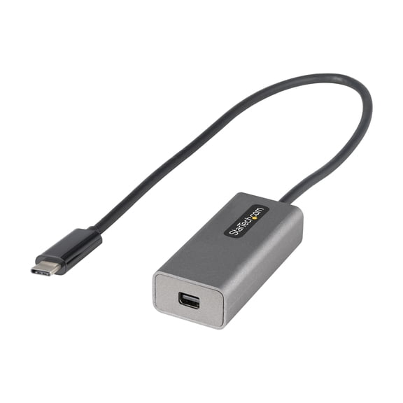 Startech.com Usb C To Mini Displayport Adapter, 4k 60hz Usb-c To Mdp Adapter Dongle, Usb Type-c To Mini Dp Monitor/display, Video Converter, Works W/ Thunderbolt 3, 12" Long Attached Cable - Dp Alt